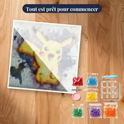 Diamond Painting Pokémon Pikachu Aquarelle Pop – kit prêt à commencer