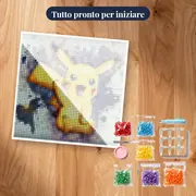 Diamond Painting Pokémon Pikachu Acquerello Pop – kit pronto per iniziare
