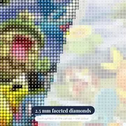 Pokémon Diamond Painting Gathering by the Riverbank – diamond close-up