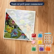 Diamond Painting Pokémon Rassemblement au Bord de la Rivière – kit prêt à commencer