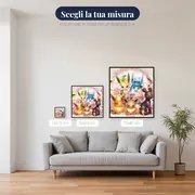 Diamond Painting Pokémon Giardino Fiorito delle Eeveelution – misure disponibili