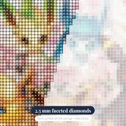 Pokémon Diamond Painting Eeveelutions Flower Garden – diamond close-up