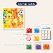 Pokémon Diamond Painting Kanto Quartet Watercolour – kit contents