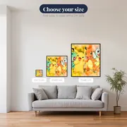 Pokémon Diamond Painting Kanto Quartet Watercolour – available sizes