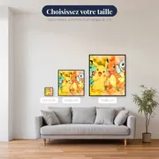 Diamond Painting Pokémon Le Quatuor de Kanto Aquarelle – tailles disponibles