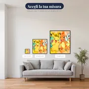 Diamond Painting Pokémon Quartetto di Kanto Acquerello – misure disponibili