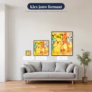 Diamond Painting Pokémon Kanto Kwartet Aquarel – beschikbare formaten