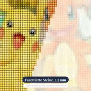 Diamond Painting Pokémon Kanto-Quartett Aquarell – Nahaufnahme der Steine