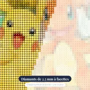 Diamond Painting Pokémon Le Quatuor de Kanto Aquarelle – gros plan des diamants