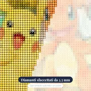 Diamond Painting Pokémon Quartetto di Kanto Acquerello – primo piano dei diamanti