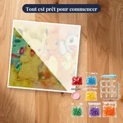 Diamond Painting Pokémon Le Quatuor de Kanto Aquarelle – kit prêt à commencer