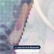 Pokémon Diamond Painting Mew's Aquatic Dream – diamond close-up