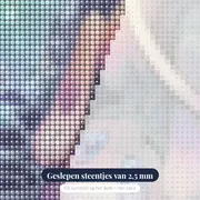 Diamond Painting Pokémon De Waterdroom van Mew – close-up van de steentjes