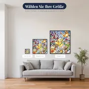 Diamond Painting Pokémon Pikachus festliches Atelier – verfügbare Größen