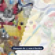Diamond Painting Pokémon L'Atelier Festif de Pikachu – gros plan des diamants