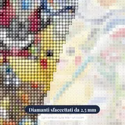 Diamond Painting Pokémon Il Laboratorio Festivo di Pikachu – primo piano dei diamanti
