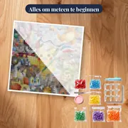 Diamond Painting Pokémon Het Feestelijke Atelier van Pikachu – pakket klaar om te beginnen
