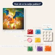 Diamond Painting Pokémon Charizard – inhoud van het pakket