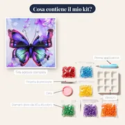 Farfalla: l'incanto dei petali – contenuto del kit