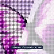 Farfalla: Il sogno viola – primo piano dei diamanti