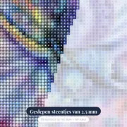 Diamantschilderij Vlinder: De fantastische adem – close-up van de steentjes
