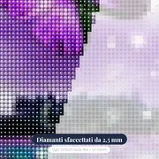Farfalla: Il sogno malva – primo piano dei diamanti