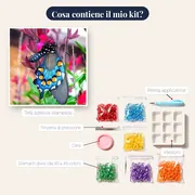Pittura a diamante Farfalla: il fulgore dei saggi – contenuto del kit