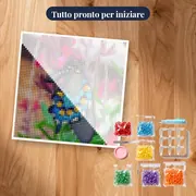 Pittura a diamante Farfalla: il fulgore dei saggi – kit pronto per iniziare