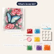 Butterfly: Romantic Watercolours – kit contents