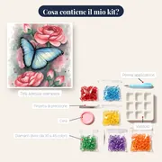 Farfalla: Acquerelli romantici – contenuto del kit