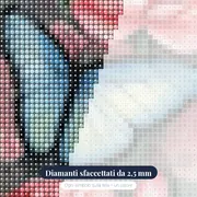 Farfalla: Acquerelli romantici – primo piano dei diamanti