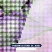 Pittura a diamante Farfalla: Radiosità dell'ametista – primo piano dei diamanti