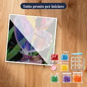 Pittura a diamante Farfalla: la farfalla gioiello – kit pronto per iniziare