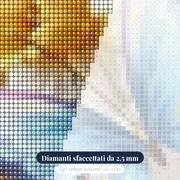 Pittura a diamante Farfalla: il bagliore luminoso – primo piano dei diamanti