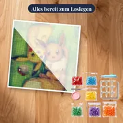Diamond Painting Pokémon Pikachu und Evoli – Set bereit zum Loslegen