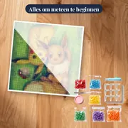 Diamond Painting Pokémon Pikachu en Eevee – pakket klaar om te beginnen