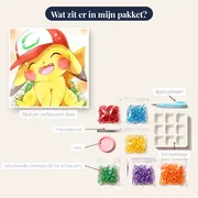 Diamond Painting Pokémon De Glimlach van de Trainer – inhoud van het pakket