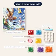 Diamond Painting Pokémon Spieltag der Evoli-Entwicklungen – Inhalt des Sets