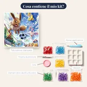 Diamond Painting Pokémon Giornata di Gioco delle Eeveelution – contenuto del kit