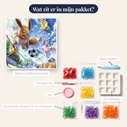 Diamond Painting Pokémon Speeldag van de Eeveelutions – inhoud van het pakket
