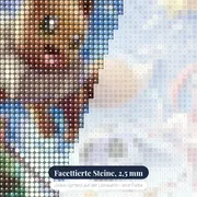 Diamond Painting Pokémon Spieltag der Evoli-Entwicklungen – Nahaufnahme der Steine