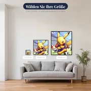 Diamond Painting Pokémon Pikachu als Kapitän – verfügbare Größen