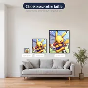 Diamond Painting Pokémon Pikachu en Capitaine – tailles disponibles