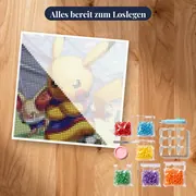 Diamond Painting Pokémon Pikachu als Kapitän – Set bereit zum Loslegen