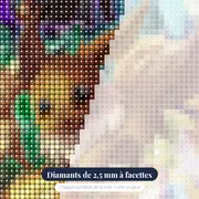 Diamond Painting Pokémon La Dynastie d'Évoli – gros plan des diamants