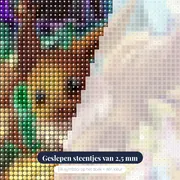 Diamond Painting Pokémon De Eevee Dynastie – close-up van de steentjes