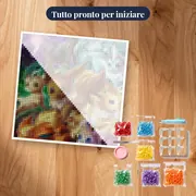 Diamond Painting Pokémon La Dinastia di Eevee – kit pronto per iniziare