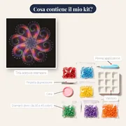Mandala a spirale cosmica – contenuto del kit