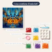 Simmetria oro e azzurro – contenuto del kit