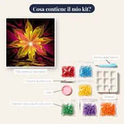 Fiore solare incandescente – contenuto del kit